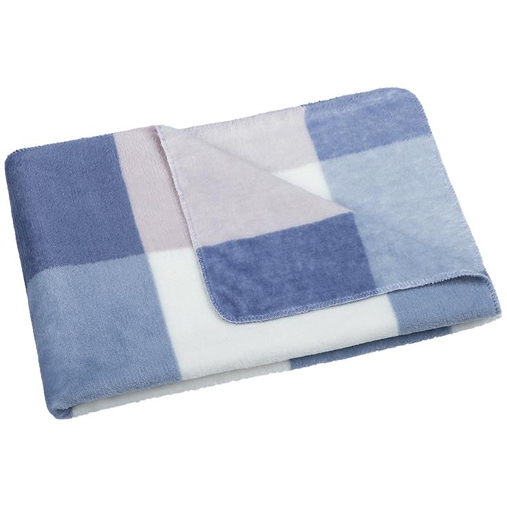 BELLATEX Korall Micro 1015 / 020 100 × 150 blue cube (11145)