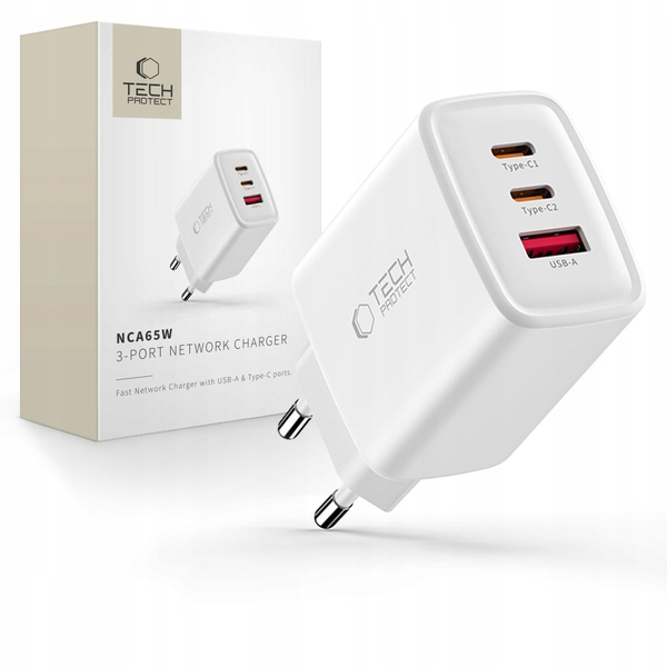 RYCHLÁ SÍŤOVÁ NABÍJEČKA KOSTKA USB-C TYPE-C 65W PRO IPHONE MACBOOK NOTEBOOK