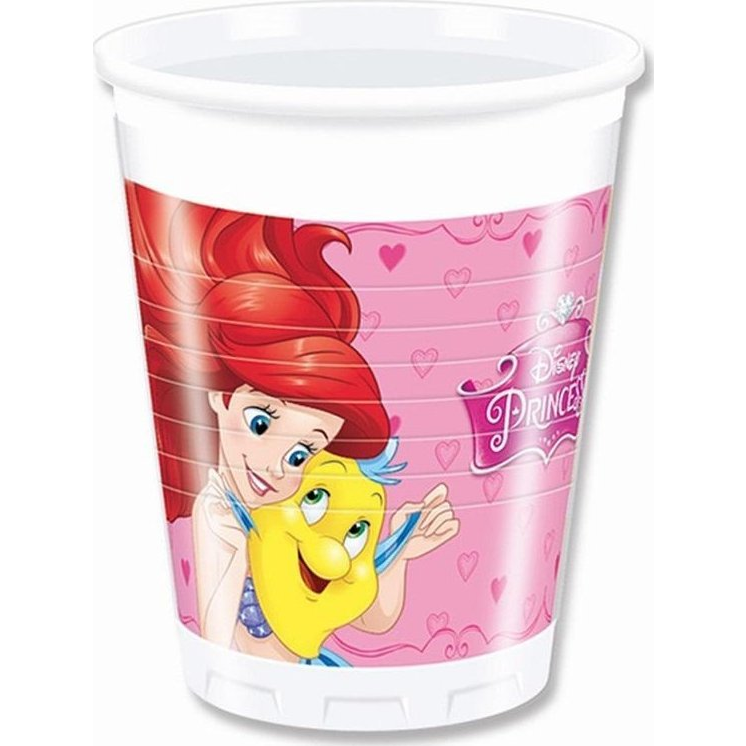 Műanyag Pohár - 8 db, 200 ml, Disney Hercegnők: Live Your Story (5201184935521)