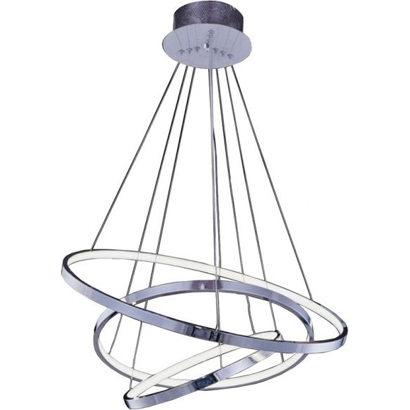 AZzardo Wheel Egyágú függesztett lámpa - Beépített Ledes Fényforrás , Króm (AZ2989)