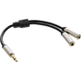 InLine S-99250 audio kábel 0,15 m 3.5mm 2 x 3.5mm Čierna, Strieborná