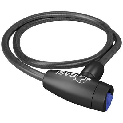 Basi ZR 312 Spirálkábel lakat Fekete Kulcsos zár (6990-0312)