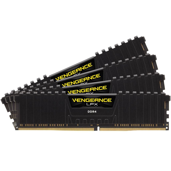 Памет Corsair Vengeance XMP 2.0 LPX black, Vengeance Airflow Fan, 32GB (4x8GB), DDR4, 4000MHz, CL 19