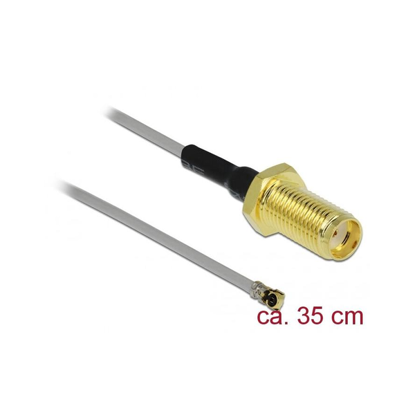 DELOCK Ant.Kabel SMA Bu MHF 4L Stecker 1.37 35cm Gewin.10mm
