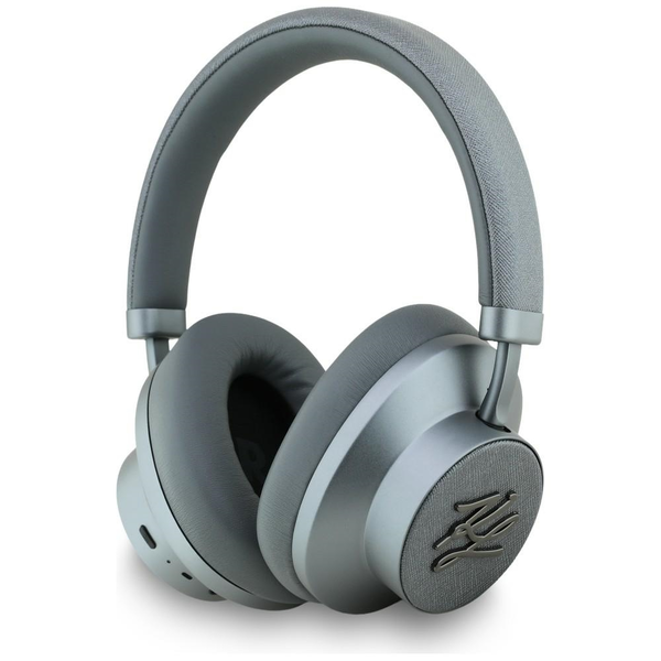 Căști fără fir Bluetooth ANC Karl Lagerfeld Grained Initials, gri