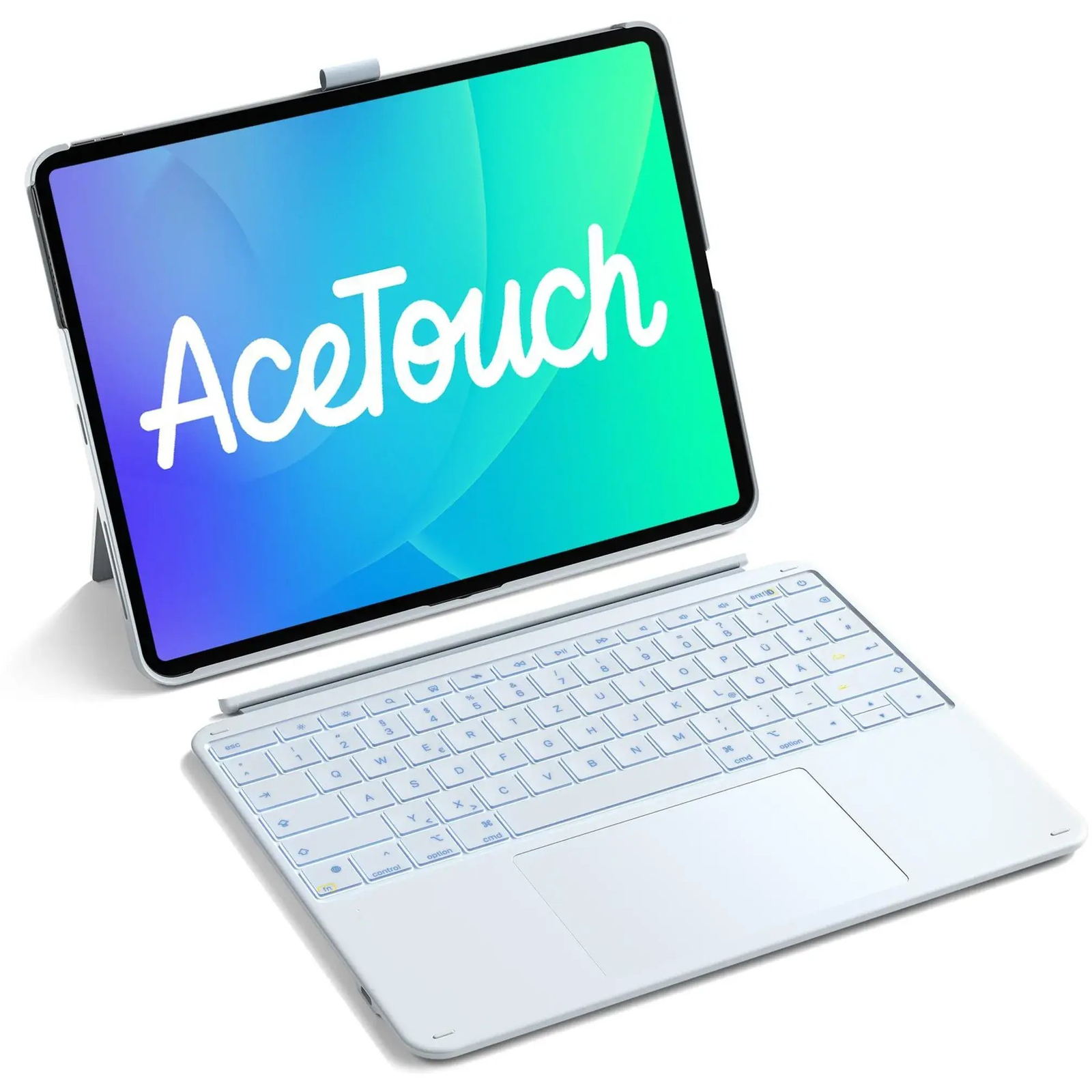 Клавиатура за таблет Inateck Ace Touch iPad 13 Compatible — KB04122-13A_BLUE, немска подредба, синя