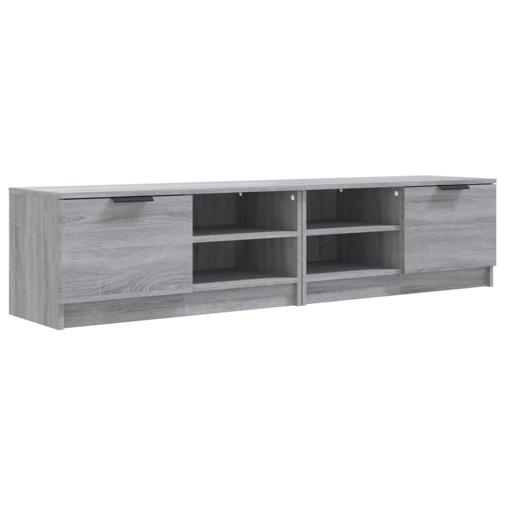 2 db szürke sonoma színű szerelt fa TV-szekrény 80x35x36,5 cm (817120)