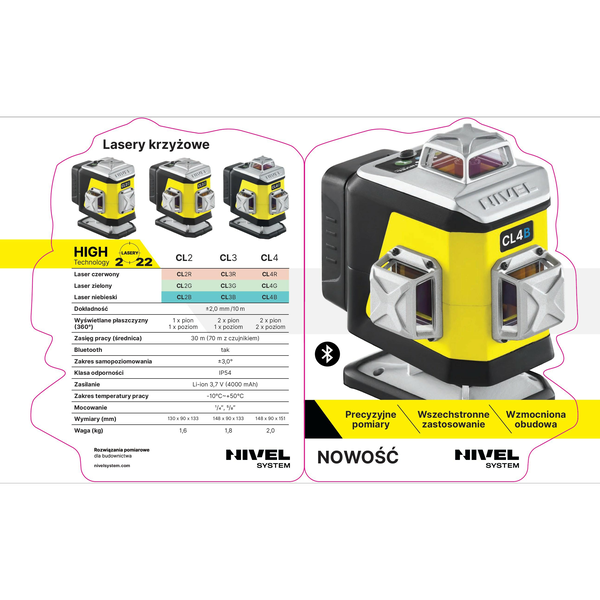 Nivel System CL4G Szintező lézer