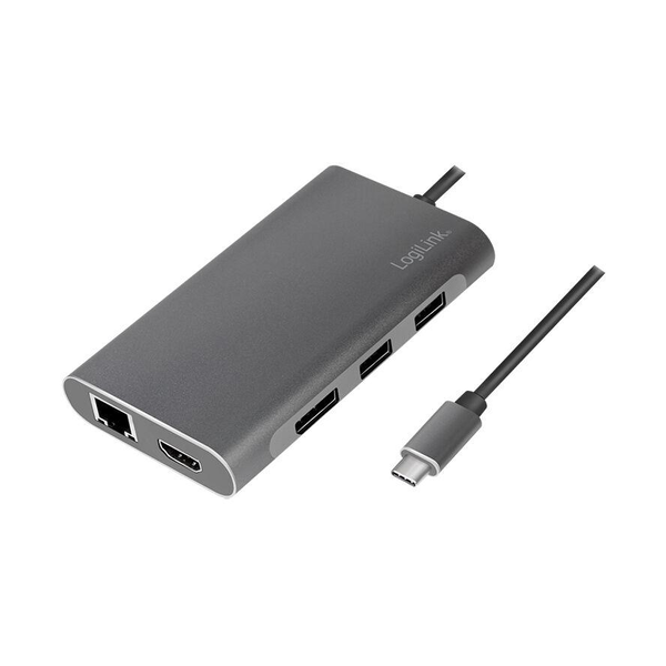 Docking Station Logilink USB-C, 100W, 4K, 8 Port
