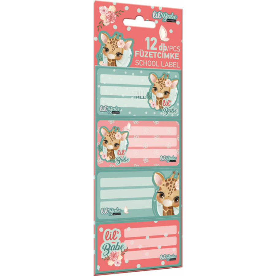 Lizzy Card Lollipop Lil Babe füzetcímke (12 db/csomag) (20108)