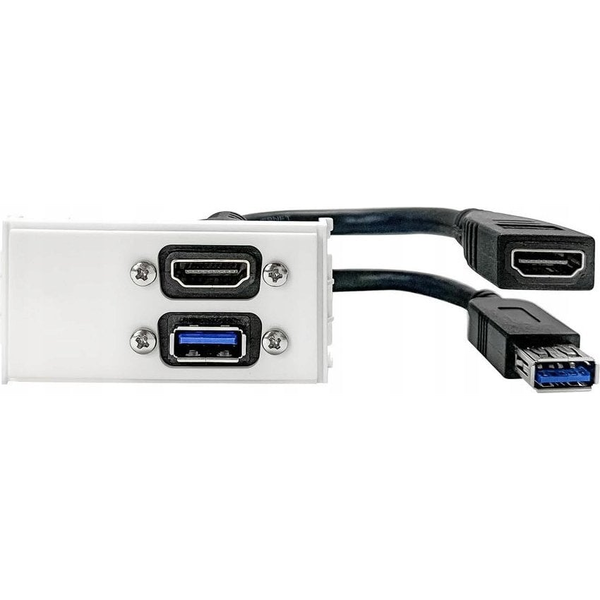 Vivolink WI221295 presa energia HDMI + USB A Bianco