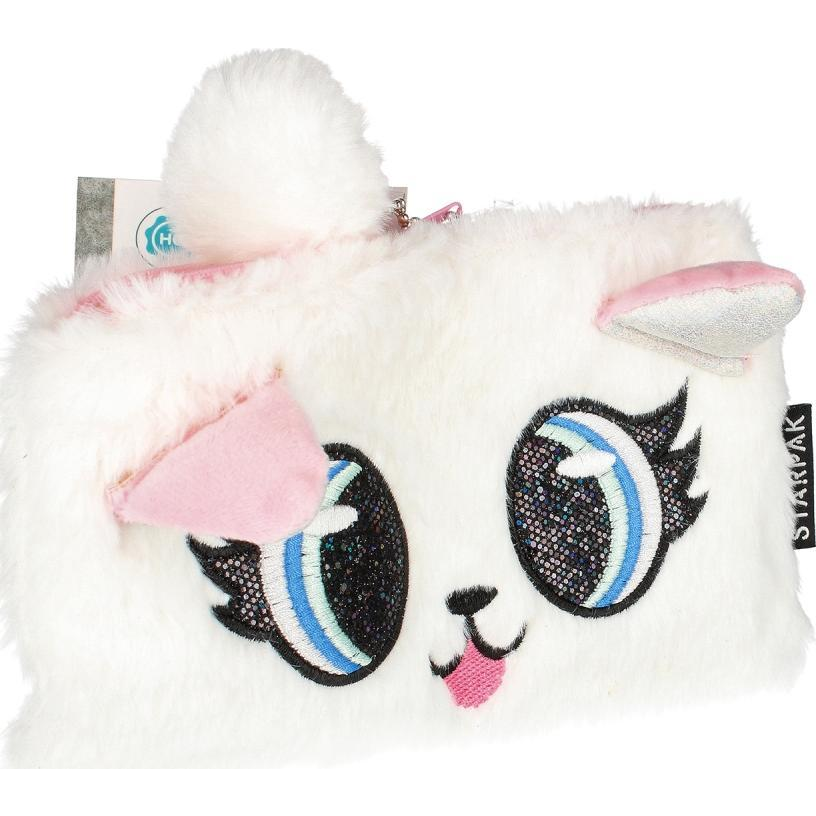 Starpak Cicás Szőrmés Tolltartó és Neszeszer Pomponnal - Big Eyes (STK SAS14)