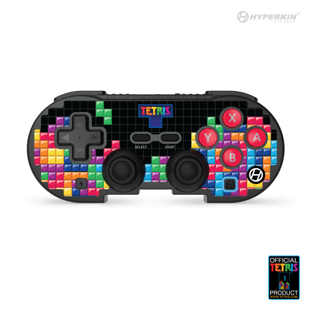 Hyperkin Pixel Art Limited Tetris Edition Vezeték nélküli kontroller - Fekete (PC/Nintendo Switch/Android/iOS) (M01328-TETS)