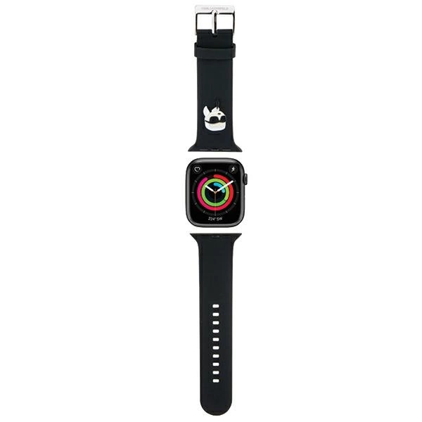 Karl Lagerfeld Karl Head NFT Apple Watch 42/44/45/46/49 szíj, fekete (KLAWLSLKNK)