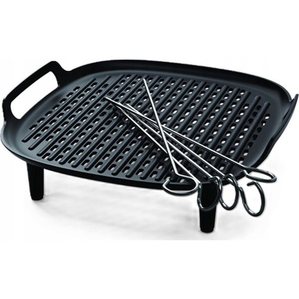 Philips HD9946/00 frituuraccessoire Grillplaat & spiesjes Zwart, Zilver