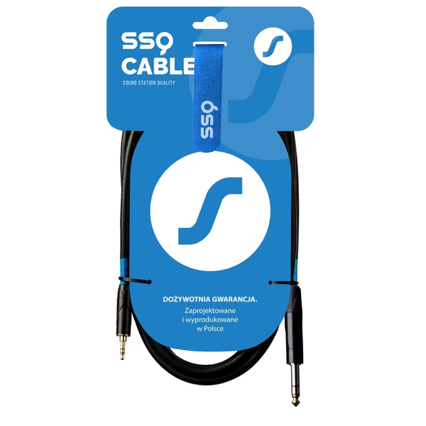 SSQ MiJS3 3.5mm Jack apa - 6.35mm Jack apa Sztereo Kábel (3m)
