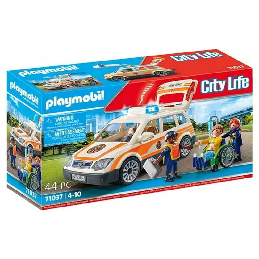 Playmobil 71037 City Life - Sürgősségi orvosi Mentőautó Sziréna hanggal (71037)