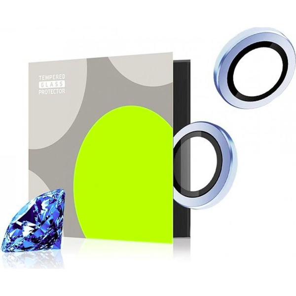 Tempered Glass Protector iPhone 15 / 15 Plus / 14 / 14 Plus kamera védő fólia - 0,5 karátos zafír, fekete