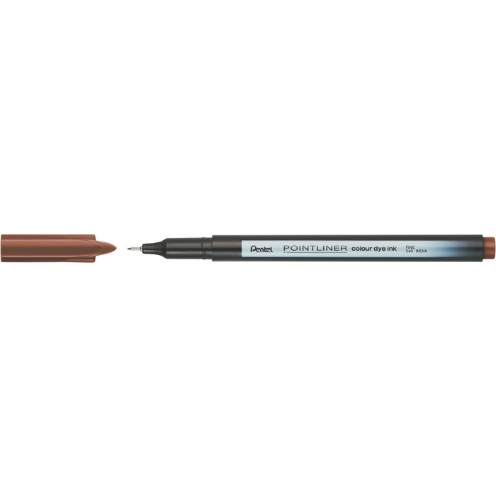Pentel Tűfilc, 0,4 mm, "Pointliner", dióbarna (PENS40E) (PENS40E)