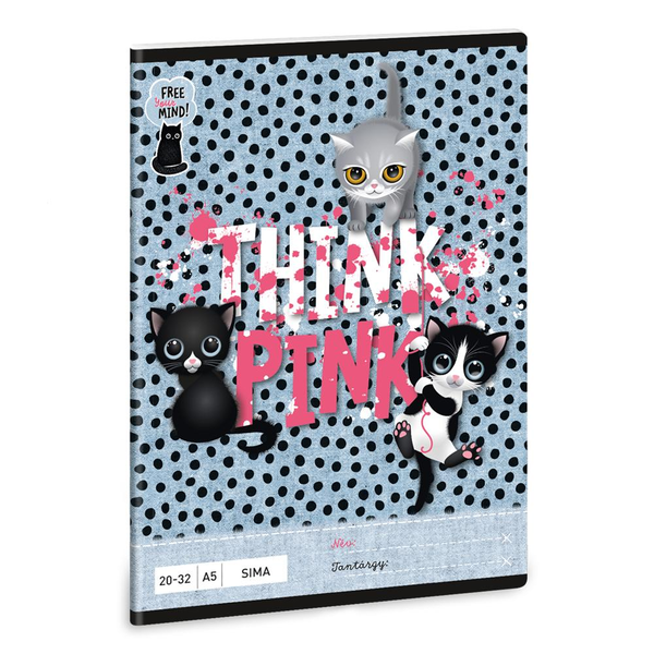 Ars Una Füzet iskolai A5, 32lap, sima 20-32  THINK-PINK (5285) 23 10db/csomag (53612854)