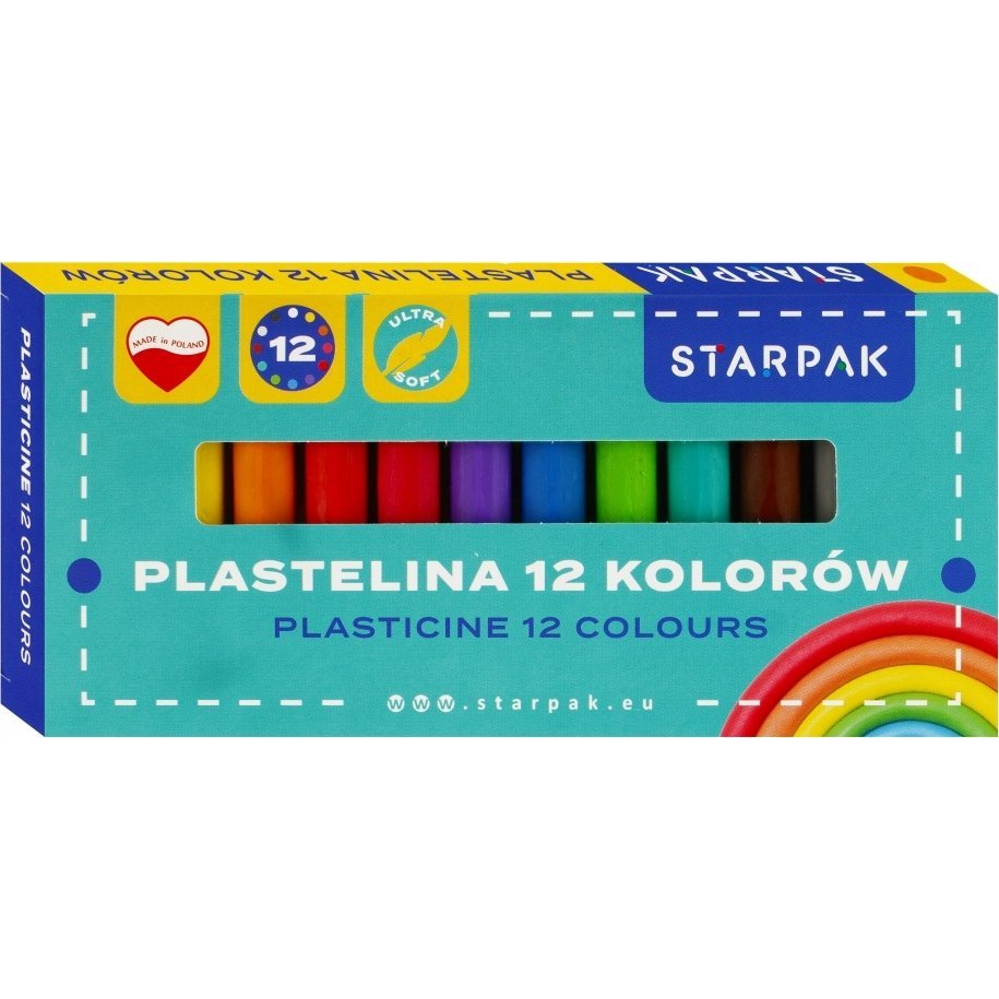 Színes gyurma - 12 színű (533623) (STK PLA115)