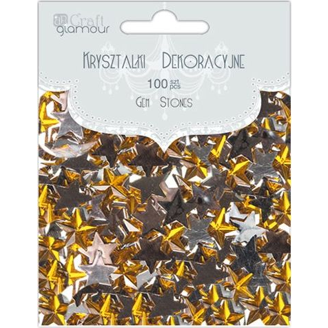 Dalprint Kryształki dekoracyjne DPCRAFT Gwiazdki 15mm 100szt. Dalprint