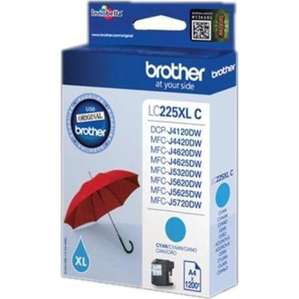 Brother LC225XLCBP atramentová náplň 1 kusov Originál Azúrová