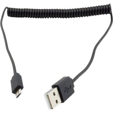 ROLINE USB 2.0 kábel, USB A(M) - microUSB B(M), krútený, 1m, čierny
