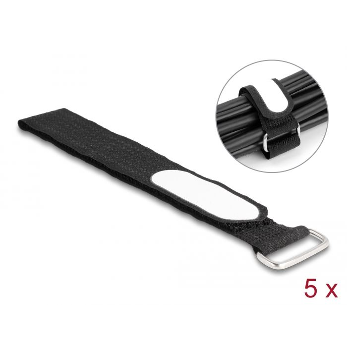 Delock Hook-and-loop 305mm x 25mm kábelkötegelő 5db (19608) (del19608)