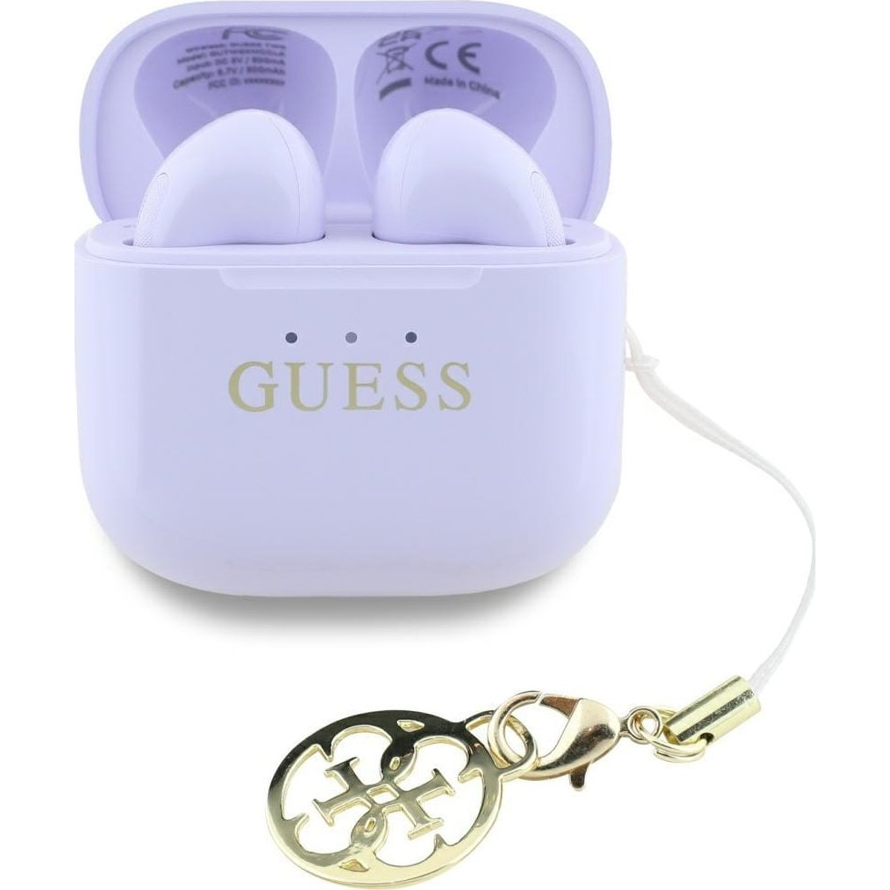 CG MOBILE GUESS CLASSIC LOGO CHARM bluetooth fülhallgató SZTEREO (v5.4, TWS, mikrofon + töltőtok) LILA (GUTWSXMCCLU) (GUTWSXMCCLU)