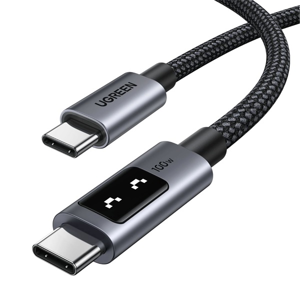 UGREEN Uno L509 100W 0,5m USB-C fekete adat- és töltőkábel (45612)