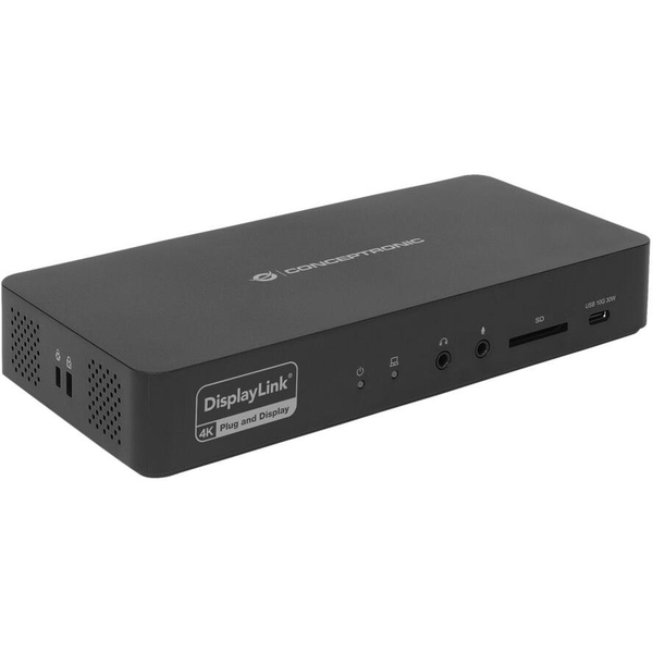 Conceptronic DONN31B dokkoló állomás és port replikátor Vezetékes USB 3.2 Gen 2 (3.1 Gen 2) Type-C Fekete