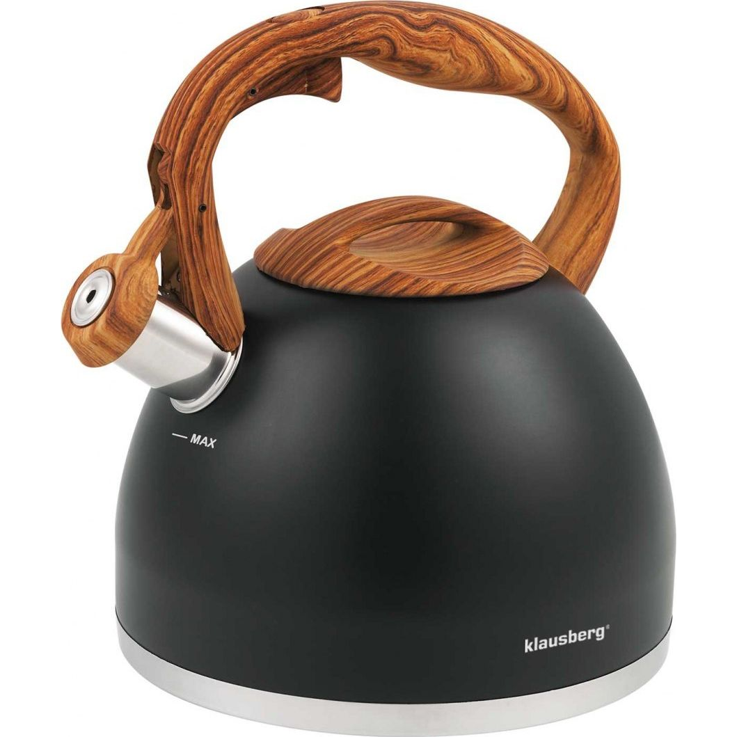 Klausberg rozsdamentes acél vízforraló 3,0L fekete (KB-7455)