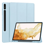 gigapack Tok álló, bőr hatású (aktív FLIP, oldalra nyíló, TRIFOLD, asztali tartó, ceruza tartó) VILÁGOSKÉK Samsung Galaxy Tab S10 Plus LTE (SM-X826B) / Galaxy Tab S10 Plus WIFI (SM-X820) " csomagolás" (GP-163654)