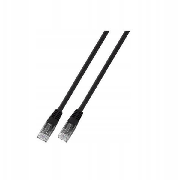 Kabel krosowy patchcord securityNET UTP kat.5e czarny 1m PVC PC-5EUTPPVC-BK1