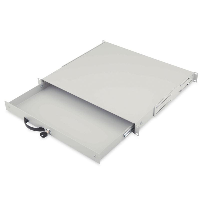 Digitus 1U zárható fiók fogantyúval szürke (DN-19 KEY-1U) (DN-19 KEY-1U)