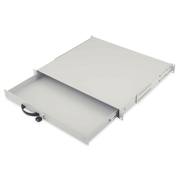 Digitus 1U zárható fiók fogantyúval szürke (DN-19 KEY-1U)