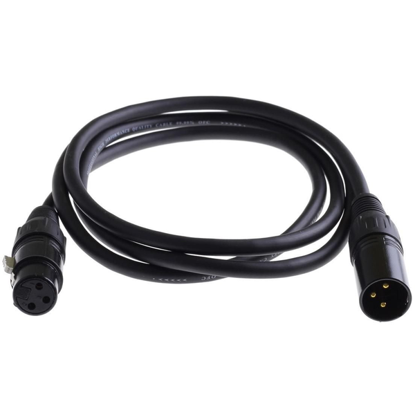 Microconnect PRO XLR cable 10m, AWG24, OFC, Balances, shielded, PVC, OD6,0mm, black cavo audio