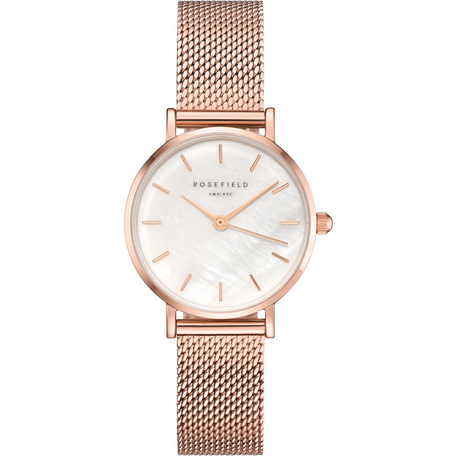 Rosefield The Small Edit Rose Gold Mesh Bracelet (8719632571957)