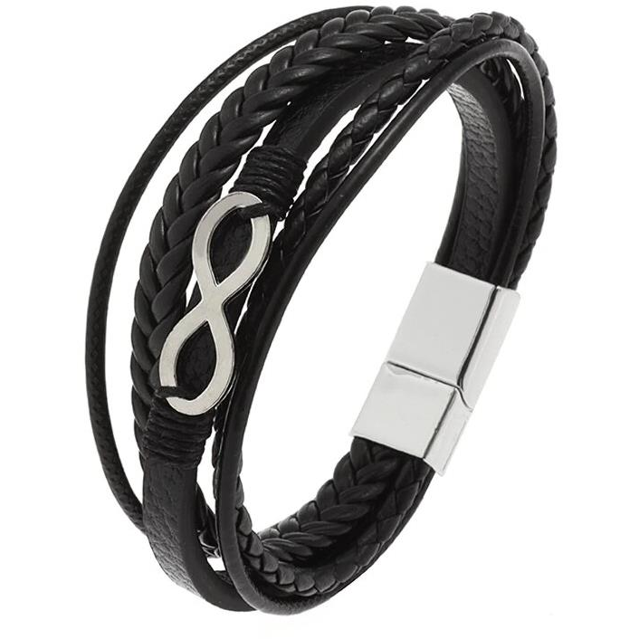 Predator Q1 AL19354-3 bőr karkötő - 25 cm (20442)