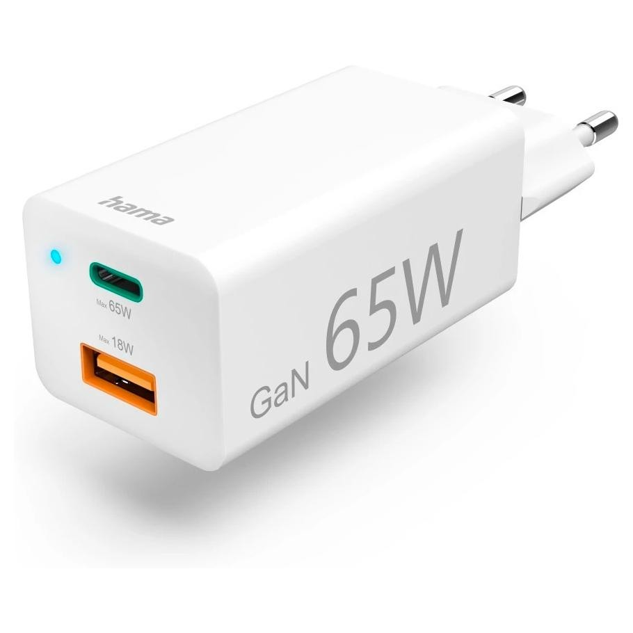 Hama 00201643 mobiltelefon töltő Headset, Laptop, Tápérintkező, Okostelefon, Táblagép Fehér AC Gyorstöltés Beltéri (201643)