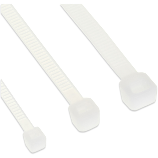InLine 59964R fascetta Fascetta con inserimento in parallelo Poliammide, Nylon Bianco 100 pz