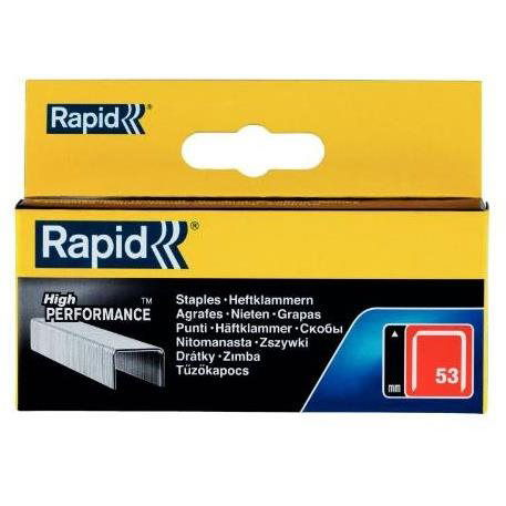 Rapid Tűzőkapocs, 53 / 6 mm, 2000 db, bliszterben