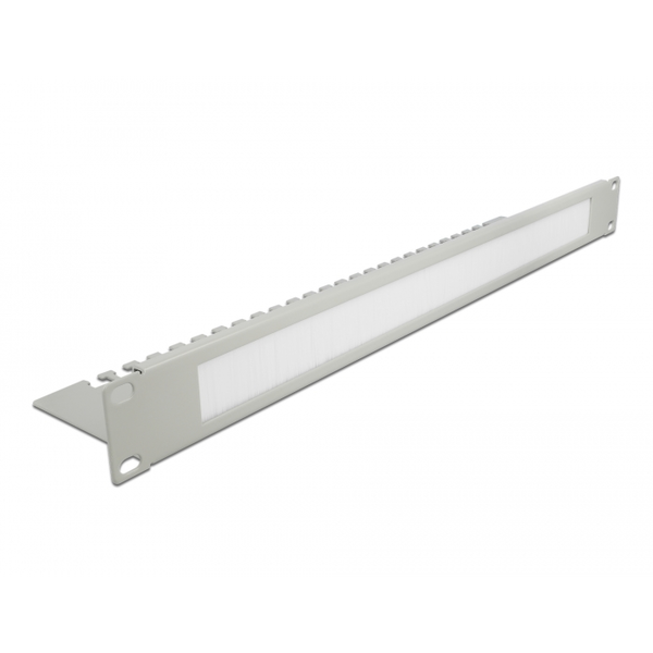 Delock 19" kábelrendező fésűs panel 1U, szürke (66538)