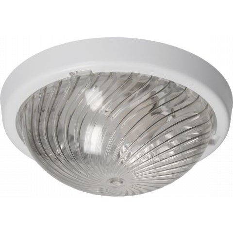 Lampa sufitowa Orno 7070T-ALFA/PL, oprawa oświetleniowa, 75W, E27, IP44, IK10, klosz poliwęglan przeźroczysty