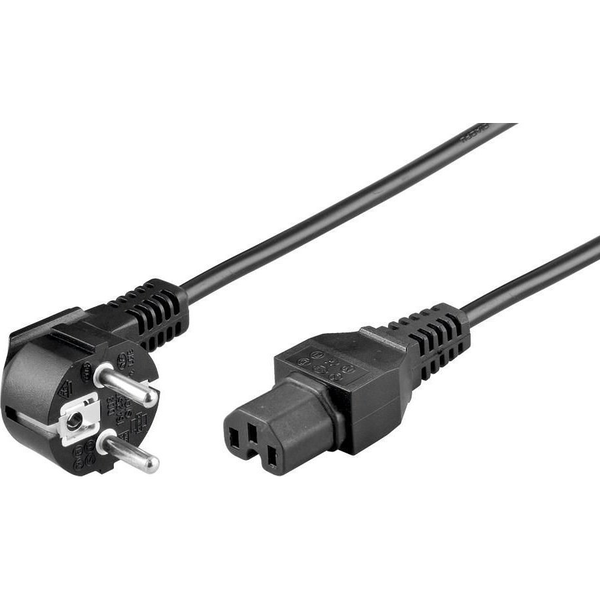 Microconnect PE01041 cavo di alimentazione Nero 1 m Spina di alimentazione di tipo E+F Accoppiatore C15
