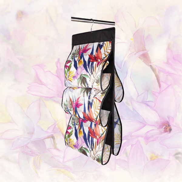 5 handbags Floral Beauty hanging organizer