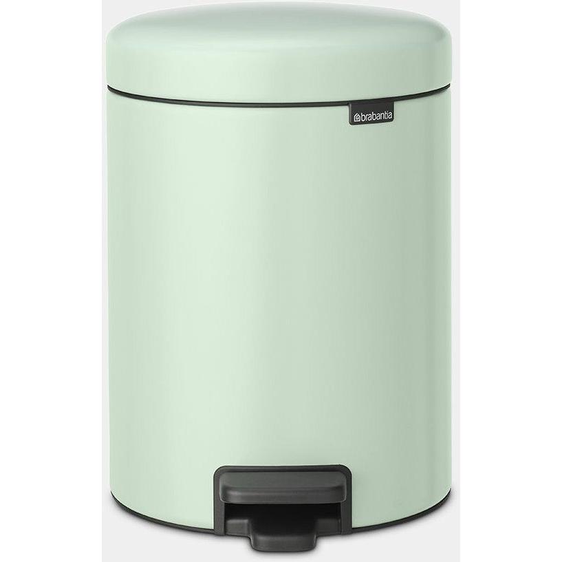 Brabantia NewIcon pedálos hulladékgyűjtő szagmentesen záródó Soft-Close fedél, műanyag tartály, 5L - W méret, acél, jáde zöld - 233883 (233883)