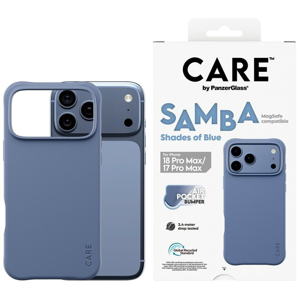 PanzerGlass CARE™ by ® Samba Case Shades of Blue w. MagSafe iPhone 18 Pro Max | 17 Pro Max custodia per cellulare Cover Blu