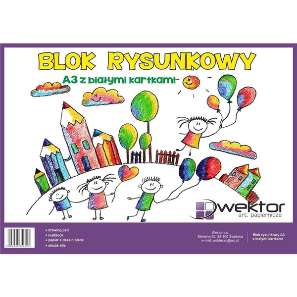  Wektor Blok rysunkowy A3/20K biały (10szt)